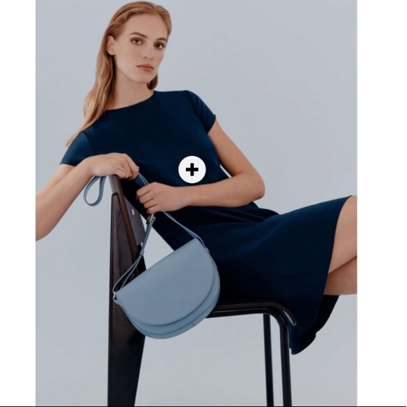 Cuyana silk tee dress in navy - Picture 13 of 13